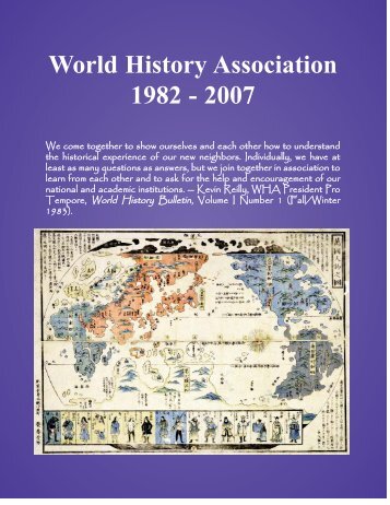 Number 2 - Fall 2007 - World History Association