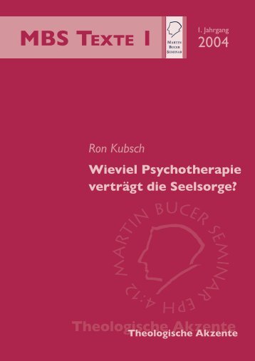 Wieviel Psychotherapie verträgt die Seelsorge? - TheoBlog