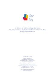 Unsere neue Stiftungsmappe - Stiftung Bürger für Leipzig