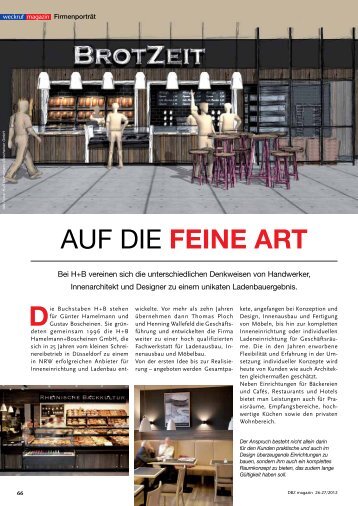 Firmenportrait im DBZ-Magazin August 2012 - H+B Hamelmann und ...