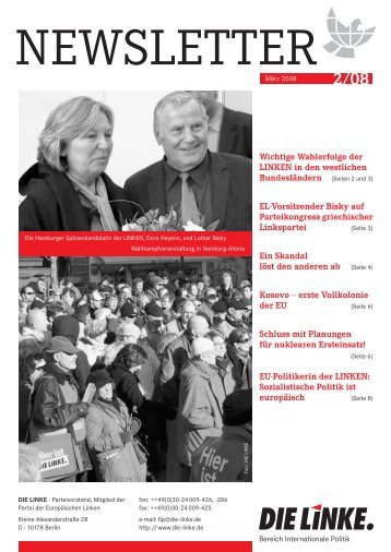 Newsletter DIE LINKE 2-2008