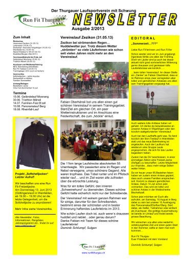 Newsletters 1 - Runfit Thurgau