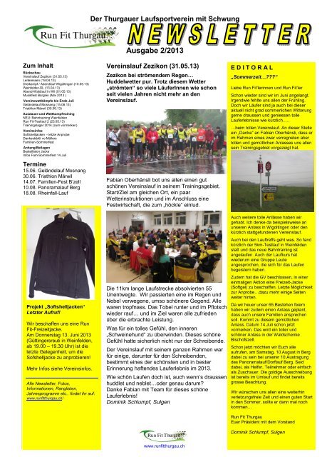 Newsletters 1 - Runfit Thurgau
