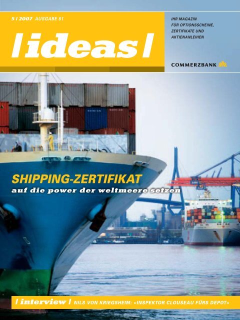 Shipping Zertifikat Commerzbank Commerzbank Ag