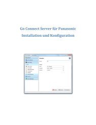 Go Connect Server für Panasonic Installation und Konfiguration