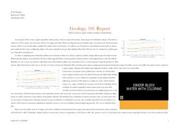 Geology 101 Report