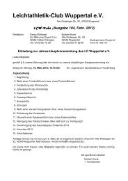 Ausgabe Nr. 104 (Februar 2013) - Leichtathletik-Club Wuppertal eV