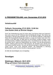 2. Pressemitteilung vom 07.01.2010 - Polizeidirektion Waiblingen