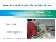 Anwendung von Zauberluft (Kalinox®) bei Kindern