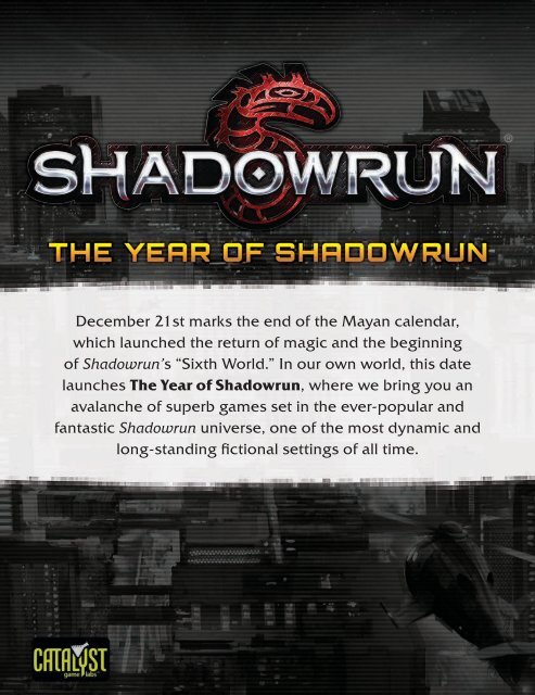 Shadowrun: Power Plays (Runner Resource Book) - Catalyst Game Labs, Shadowrun, Sixth World