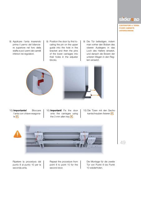 movimento scorrevole complanare ultralight ultra light ... - Salice S.p.A.