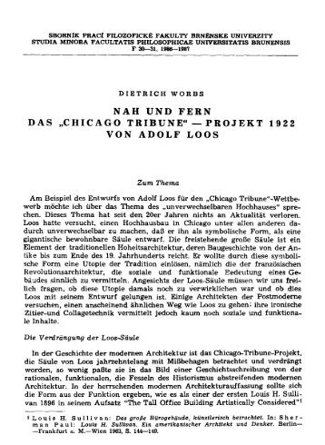 chicago tribüne" - projekt 1922 von adolf loos