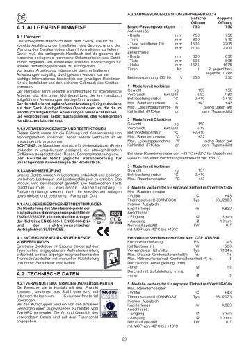 A.1. ALLGEMEINE HINWEISE A.2. TECHNISCHE DATEN - NordCap