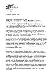 Ganze Medienmitteilung in pdf-Format - Grüne Kanton St. Gallen