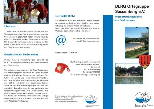 Wasserrettungsdienst am Feldmarksee - DLRG - Ortsgruppe ...