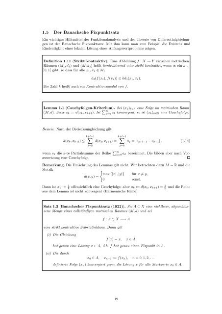 Funktionalanalysis I - TU Berlin