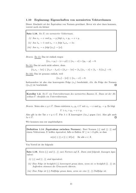 Funktionalanalysis I - TU Berlin