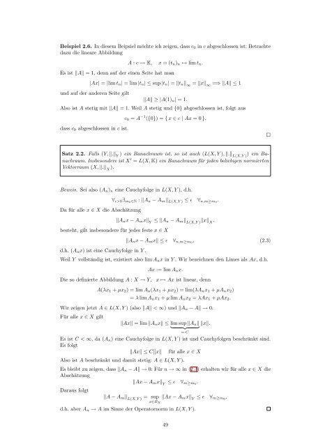 Funktionalanalysis I - TU Berlin