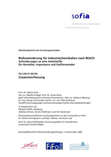 pdf, 250 kB - sofia - Sonderforschungsgruppe Institutionenanalyse