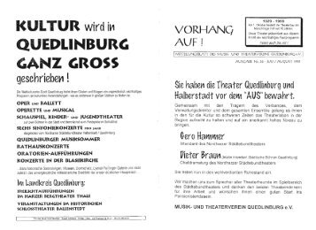 1999-07 Va36 - Musik- und Theaterverein Quedlinburg eV