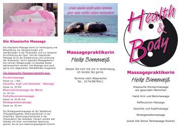 Die Klassische Massage - Heidis Werbegrafik