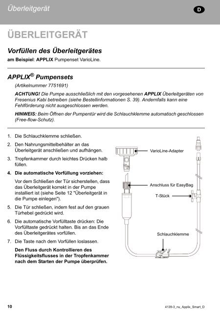 Gebrauchsanweisung: APPLIX® Smart - Fresenius Kabi