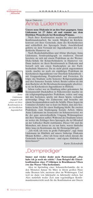 Gemeinde Journal Frühjahr 2012 - Ev.-Luth. Kirchengemeinde ...