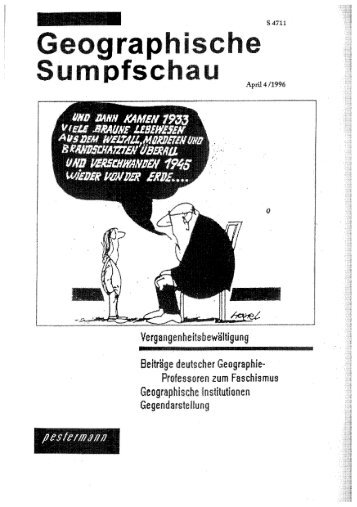 Geographische Sumpfschau, 1996 - Kritische Geographie