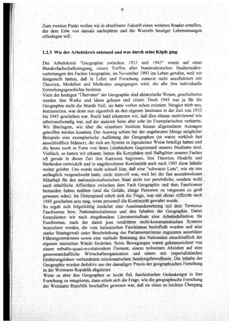 Geographische Sumpfschau, 1996 - Kritische Geographie