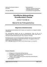 Schriftliche Abiturprüfung Grundkursfach Chemie - Hast-du-ahnung.de