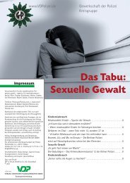 Das Tabu: Sexuelle Gewalt - Verlag Deutsche Polizeiliteratur