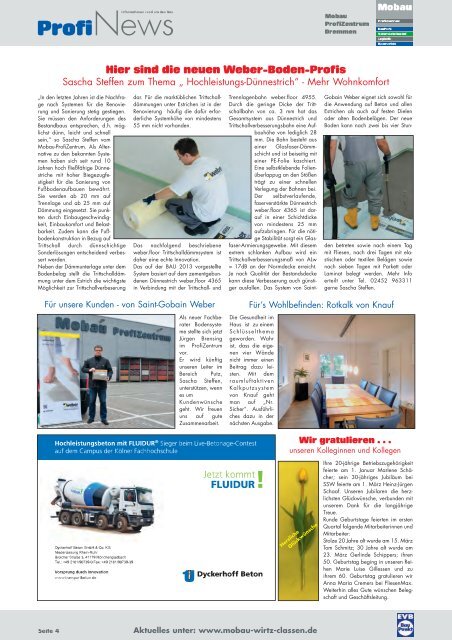 ProfiNews 01-2013 - Mobau Wirtz und Classen