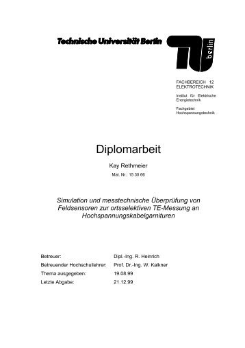 Diplomarbeit - Prof. Dr.-Ing. Kay Rethmeier