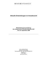 Aktuelle Entwicklungen im Anwaltsrecht - Aargauischer ...
