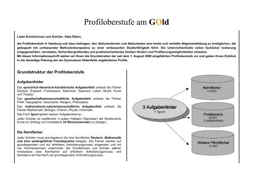 Profiloberstufe am GOld - Gymnasium Oldenfelde