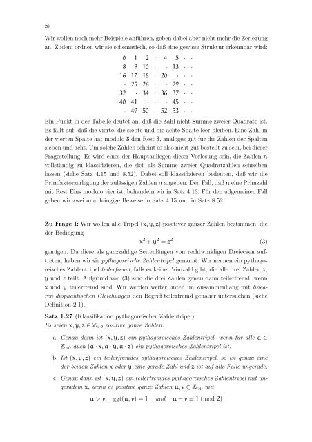 Elementare Zahlentheorie - Fachbereich Mathematik - Universität ...