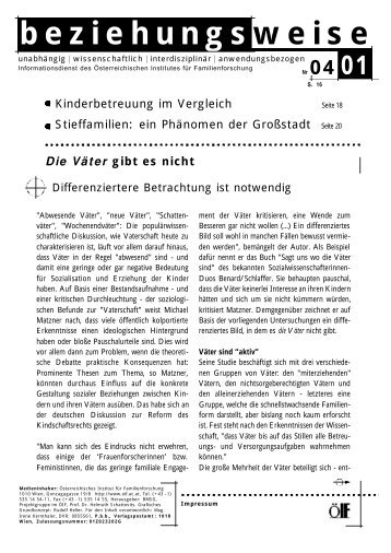 Volltext PDF - Österreichisches Institut für Familienforschung (ÖIF)