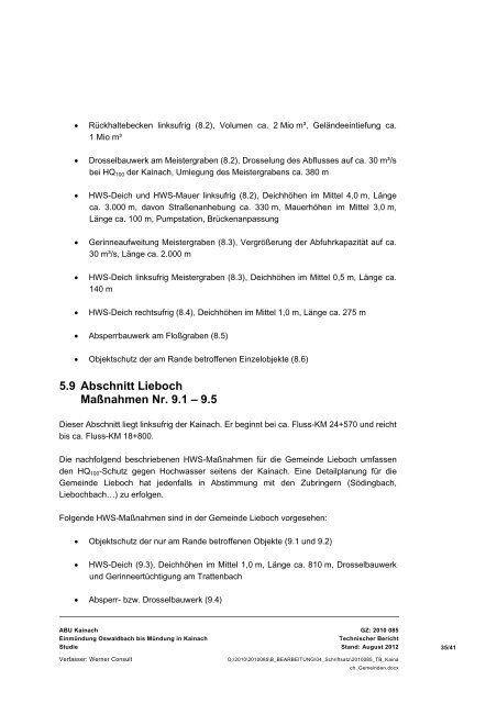 Technischer Bericht - Gemeinde Krottendorf-Gaisfeld