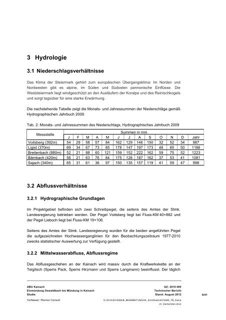 Technischer Bericht - Gemeinde Krottendorf-Gaisfeld