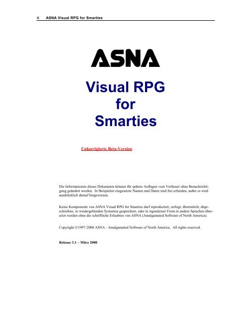 ASNA Visual RPG for Smarties