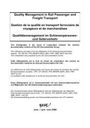 Quality Management in Rail Passenger and Freight Transport ... - UIC