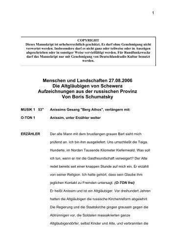 als PDF - Boris Schumatsky