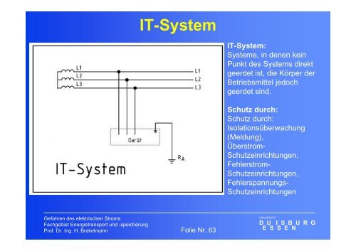 Gefahren des elektrischen Stromes - University Duisburg-Essen