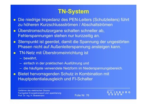 Gefahren des elektrischen Stromes - University Duisburg-Essen