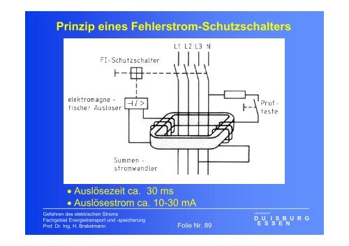 Gefahren des elektrischen Stromes - University Duisburg-Essen