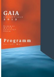Programm - Gaia Festival