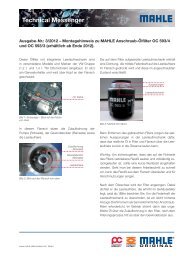 Ausgabe 03/2012 - Montagehinweis zu MAHLE Anschraub-Ölfilter ...