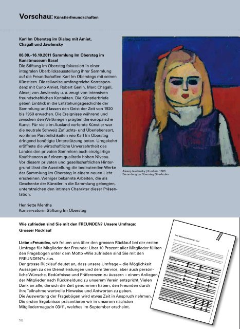 Mitgliedermagazin 2-11 - Freunde des Kunstmuseums Basel und ...