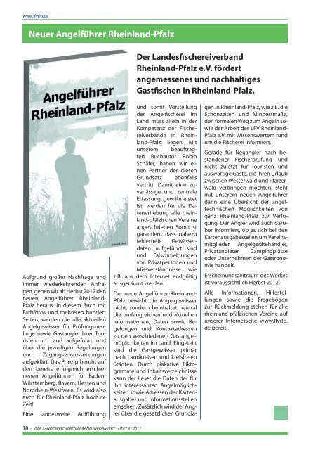 Heft 4 / 2011 - Landesfischereiverband Rheinland-Pfalz e.V.