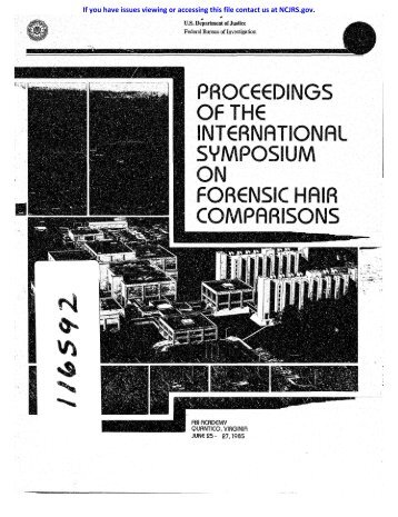 proceedings of the international . symposium on forensic hair ...